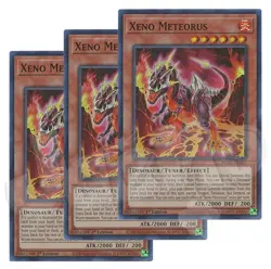 Yugioh - Xeno Meteorus x 3 - 1st Edition Super Rare NM - Plus Free Holo - Image 1