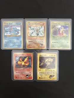 Pokemon TCG Japanese Gym Challenge, Gym Heroes and New Genesis Holo Rare 5 Cards - Image 1