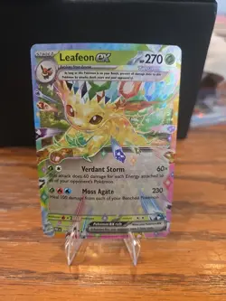 Pokemon TCG Leafeon EX Prismatic Evolution Double Rare 006/131 NM Card - Image 1