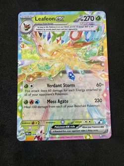Pokemon TCG Leafeon EX Prismatic Evolution Double Rare Card 006/131 - Image 1