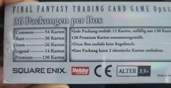Final Fantasy Trading Card Game Booster Box 36 Packs New Sealed OPUS VI - GERMAN - Image 2