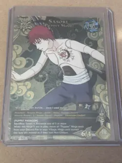 Naruto TCG CCG Sasori (Puppet Mode) Card Super Rare Foil English - Image 1