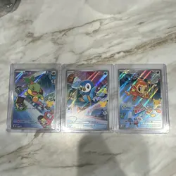 Pokemon TCG Holo Lot 3 Cards Turtwig Piplup Chimchar 30th anniversary - Image 1