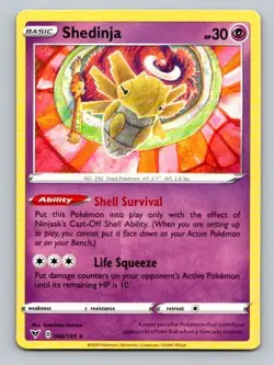 2020 Pokemon Card Vivid Voltage Shedinja 66/185 - Image 1