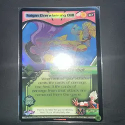 Dragon Ball Z Card Tcg CCG Saiyan Overwhelming Drill HOLO FOIL LIMITED #107 DBZ - Image 1