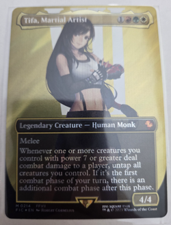 mtg,Tifa, Martial Artist (Borderless) (Surge Foil) Com. Final Fantasy Foil NM - Image 1