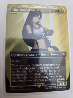 mtg,Tifa, Martial Artist (Borderless) (Surge Foil) Com. Final Fantasy Foil NM - Image 3
