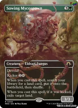 Sowing Mycospawn (Borderless) [MH3 - 340] - NM [Foil] TCG MTG - Image 1
