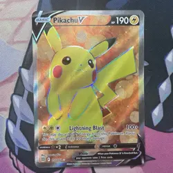2022 Pokemon Brilliant Stars Pikachu V Full Art Near Mint no.157 - Image 1