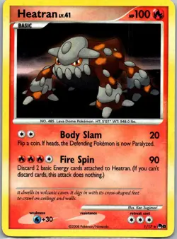 Pokemon TCG Heatran Rare Holo POP Series 8 001/017 MP - Image 1
