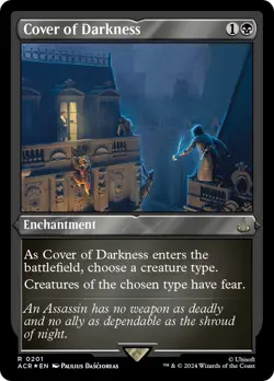 🧙Cover Of Darkness R 0201 Etched Foil ACR MTG - Image 1