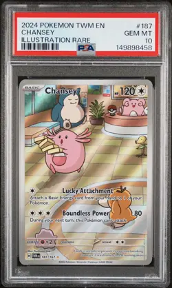 PSA 10 2024 POKEMON TWM EN-TWILIGHT MASQUERADE #187 CHANSEY ILLUSTRATION RARE - Image 1