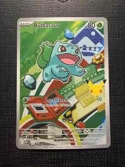 Bulbasaur 037 Full Art Promo First Partner Collection 30th Anniversary Pokemon - Image 1