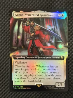 Auron Venerated Guardian Extended Art 0130 MTG FIC Rare NM Foil - Image 1
