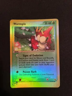 Pokemon TCG Wurmple EX Ruby and Sapphire 78/109 Reverse Holo Common - Image 1