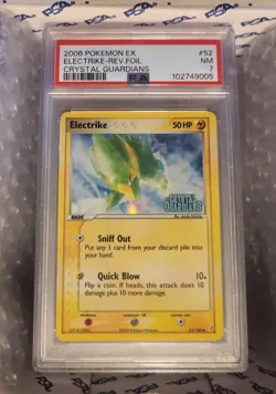 2006 Pokemon Electrike Crystal Guardians Reverse Holo PSA 7 - Image 1