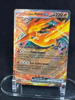 Team Rocket's Moltres ex 031/182 Double Rare Destined Rivals Pokemon Near Mint - Image 1