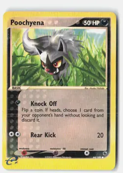 Poochyena 64/109 Common Ruby & Sapphire Pokemon Reverse Holo Near Mint - Image 1
