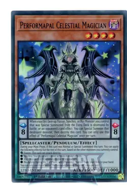 Yugioh Performapal Celestial Magician LDS3-EN130 Blue Ultra Rare NM 1st Edition - Image 1