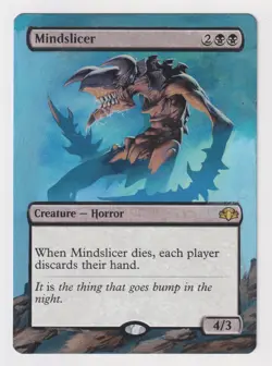 Altered Mindslicer LP MTG Magic Hand Painted Unique Custom Extended Art Rare! - Image 1