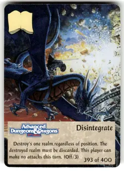 Disintegrate Spellfire 393 of 400 Advanced Dungeons&Dragons Trading Card - Image 1