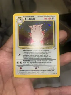 Pokemon TCG Clefable Base Set 2 Holo Unlimited Rare Card 5/130 LP + - Image 1