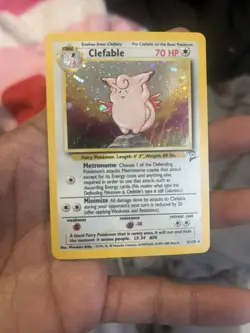 Pokemon TCG Clefable Base Set 2 Holo Unlimited Rare Card 5/130 LP + - Image 2