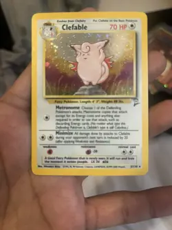 Pokemon TCG Clefable Base Set 2 Holo Unlimited Rare Card 5/130 LP + - Image 3