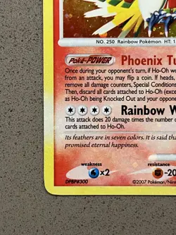 2007 Pokemon Diamond & Pearl Secret Wonders Ho-Oh Holo Bleeding #10/132 - Image 3