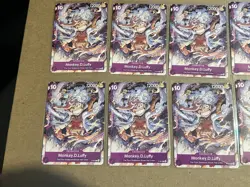 9x Monkey.D.Luffy P-041 Purple Character Promo Card NM - Image 2