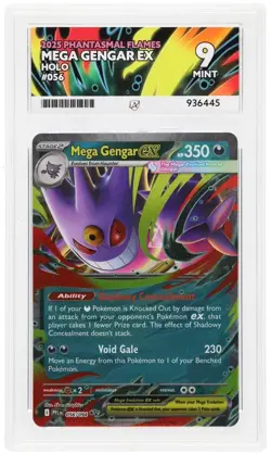 Graded Pokemon Card - Mega Gengar EX Phantasmal Flames 056/094 ACE 9 MINT - Image 1