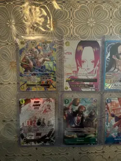 Bandai One Piece Card Game Foil Character Cards Lot 16 Enel Shanks Vivi Law - Image 2