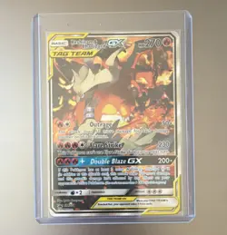 Pokemon Reshiram & Charizard GX TAG TEAM SM201 Promo Holo 270 HP Card - Image 1