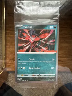 Sealed Mega Evolution Yveltal 088/132 GameStop Stamped Promo Card NM - Image 1