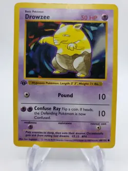Pokemon Card - Drowzee 1st Edition Base Set 49/102 Common - Image 1