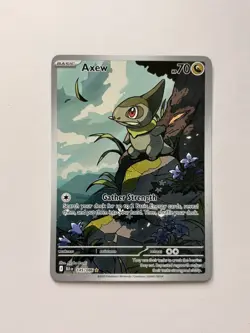 Axew 145/086 Black Bolt Illustration Rare Pokemon Card - NM - Image 1