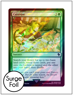 1x Cultivate, Surge Foil, Final Fantasy, Magic MTG NM - Image 1