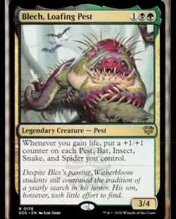 Secrets of Strixhaven #176 Blech, Loafing Pest - Image 1