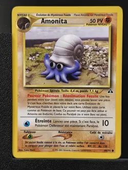 Carte Pokemon Amonita 60/75 Edition 2 Ed 2 Neo Discovery Wizards FR 2 - Image 2