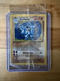 1999 Pokemon Card 1st Edition Machamp Holo Base Set 8/102 Factory Sealed - Image 1