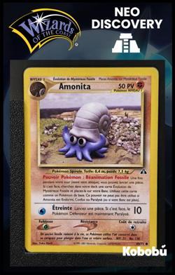 Carte Pokemon Amonita 60/75 Edition 2 Ed 2 Neo Discovery Wizards FR 4 - Image 1