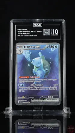 BLASTOISE EX 200/165 SPECIAL ILLUSTRATION RARE 151 POKEMON TAG 10 GEM MINT - Image 1