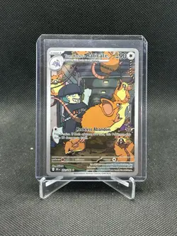 Team Rocket's Raticate 202/182 Illustration Rare IR Destined Rivals Pokemon TCG - Image 1
