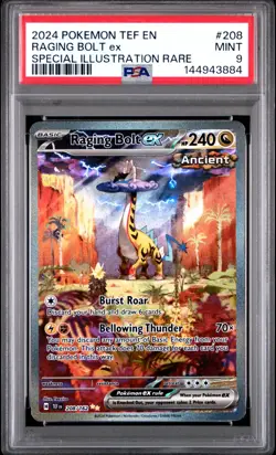 Raging Bolt EX 208/162 Special Illustration Rare Pokemon PSA 9 *884 - Image 1