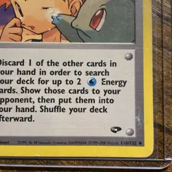 Pokemon TCG 1999 Vintage Trainer Misty's Tears #110/132 Gym Challenge LP/MP - Image 4