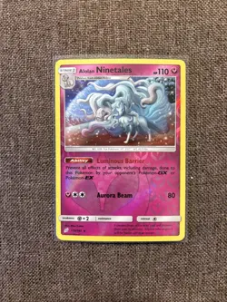 Pokemon Alolan Ninetales Reverse Holo Holo Rare Sm-Team Up 111/181 HP 110 - Image 1