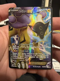 Pokemon Dark Explorers 105/108 Raikou EX Full Art Holo Rare NM - Image 1