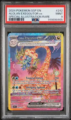 PSA 9 2024 POKEMON SSP EN-SURGING SPARKS #242 ALOLAN EXEGGUTOR EX - Image 1