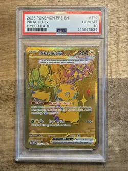 PSA 10 Pikachu EX 179/131 Hyper Rare Prismatic Evolutions Pokemon - Image 1