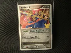 Zacian Lv.X Pokemon TCG Celebrations Black Star Promo SWSH135 - Image 1